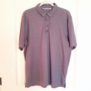 Travis Mathew Pima Cotton Blend Short Sleeve Polo Purple Size L